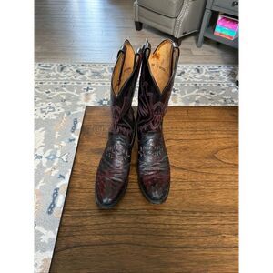 Lucchese 1883 Elgin Black Cherry + Black Men’s 10